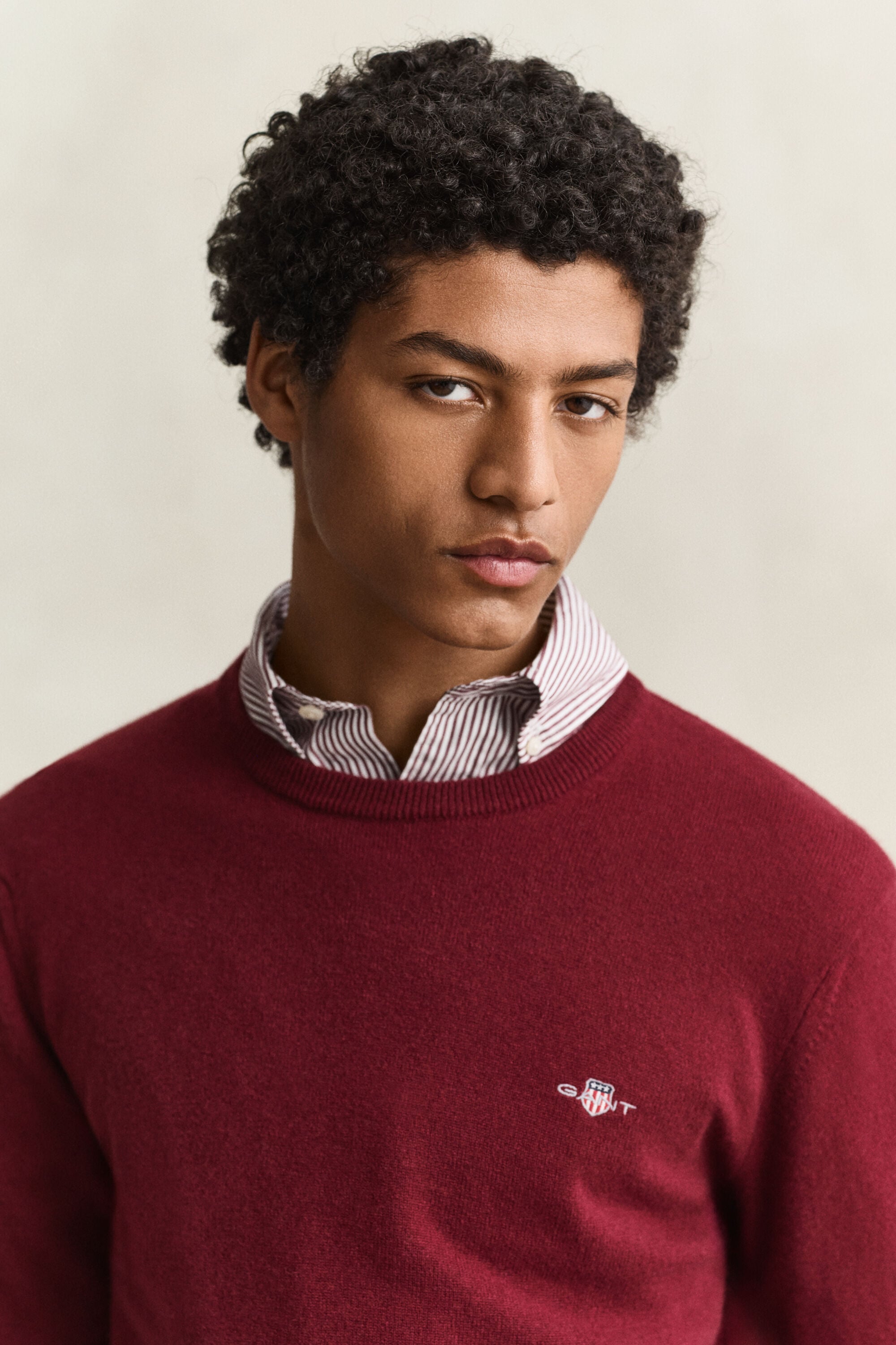 Jersey de lana de oveja con cuello redondo