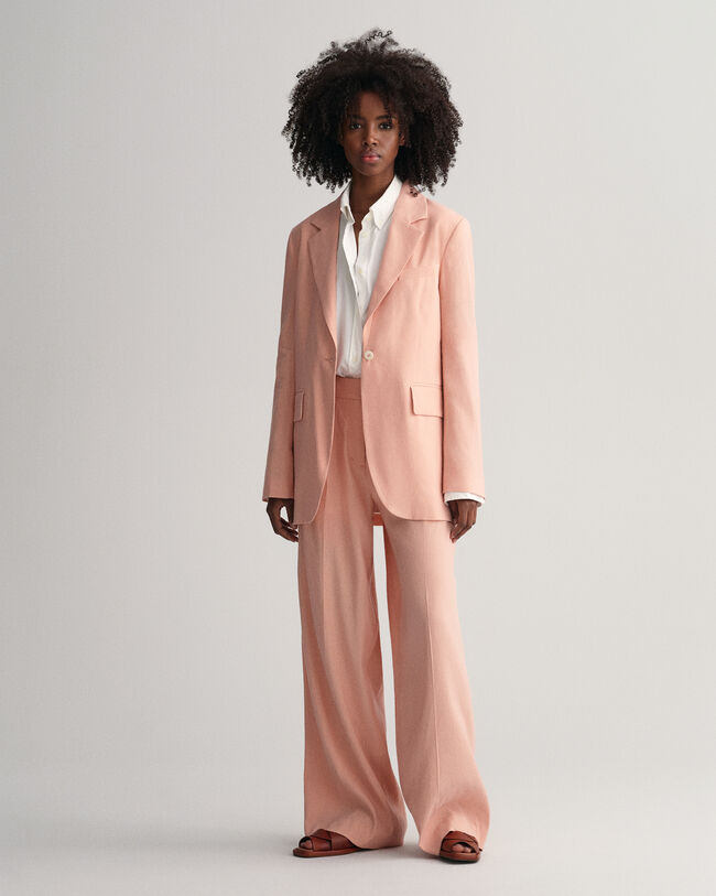 Americana Regular Fit de lino elástico