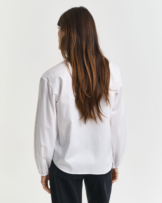 Blusa de satén de algodón