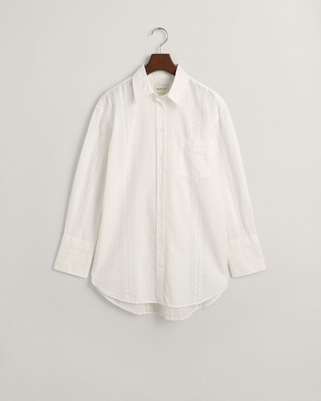 Camisa Relaxed Fit a rayas Seersucker