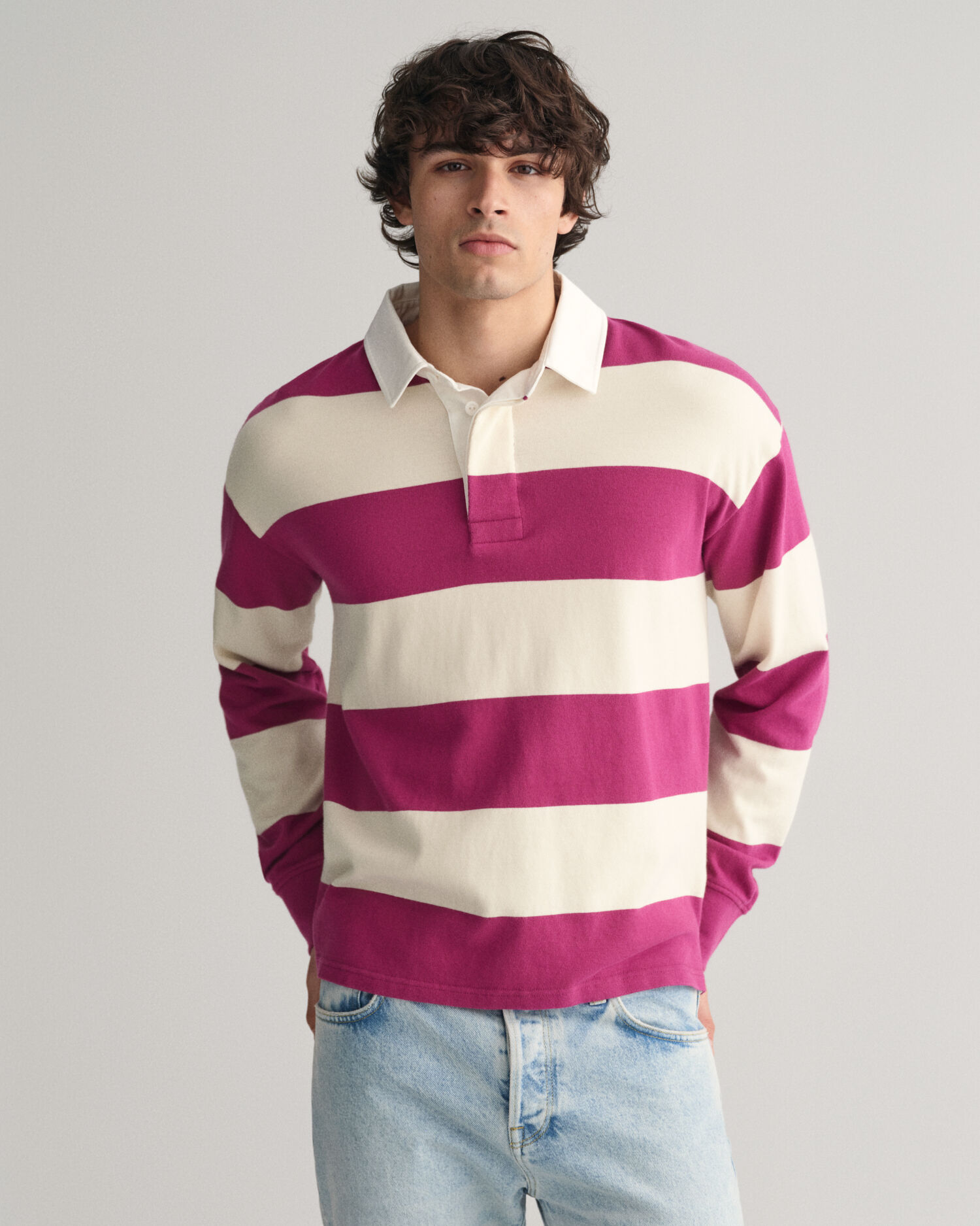 Polos manga larga hombre gant clearance