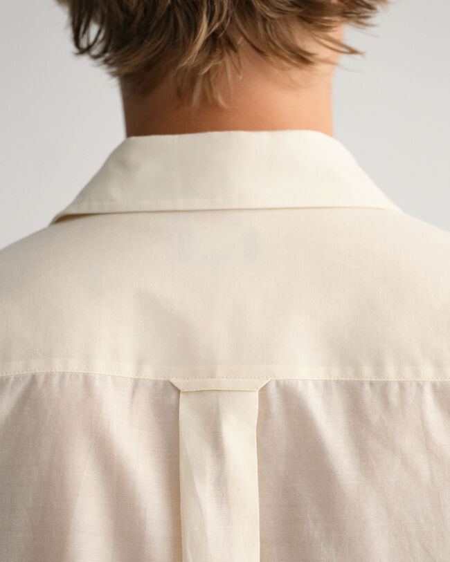 Camisa Relaxed Fit de seda y algod&oacute;n