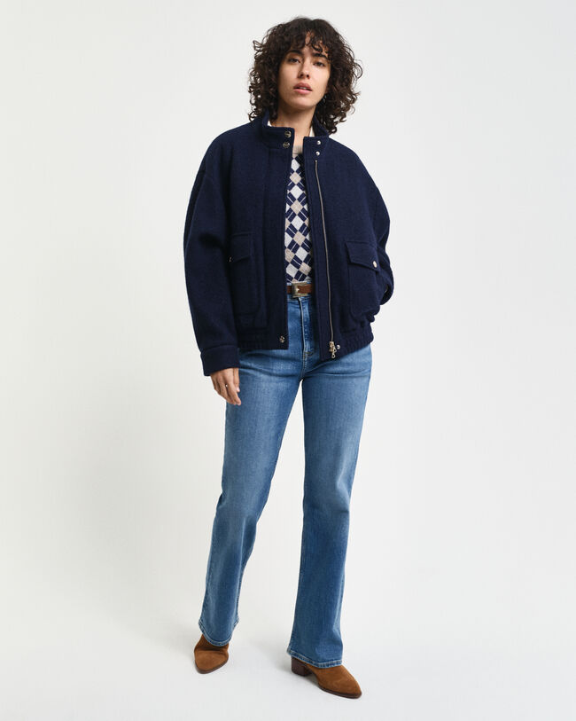 Cazadora Harrington de lana