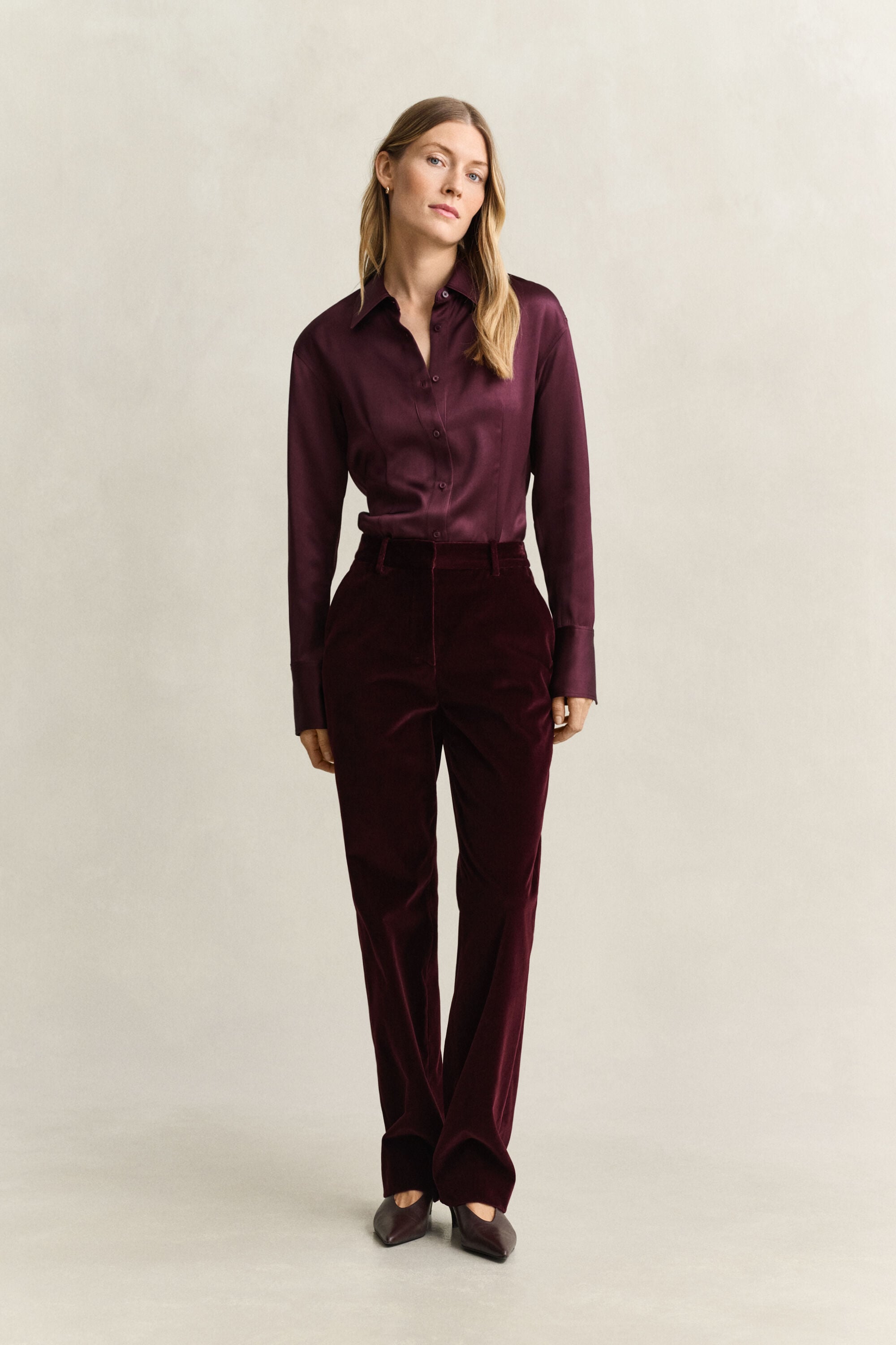 Pantalones de vestir de terciopelo