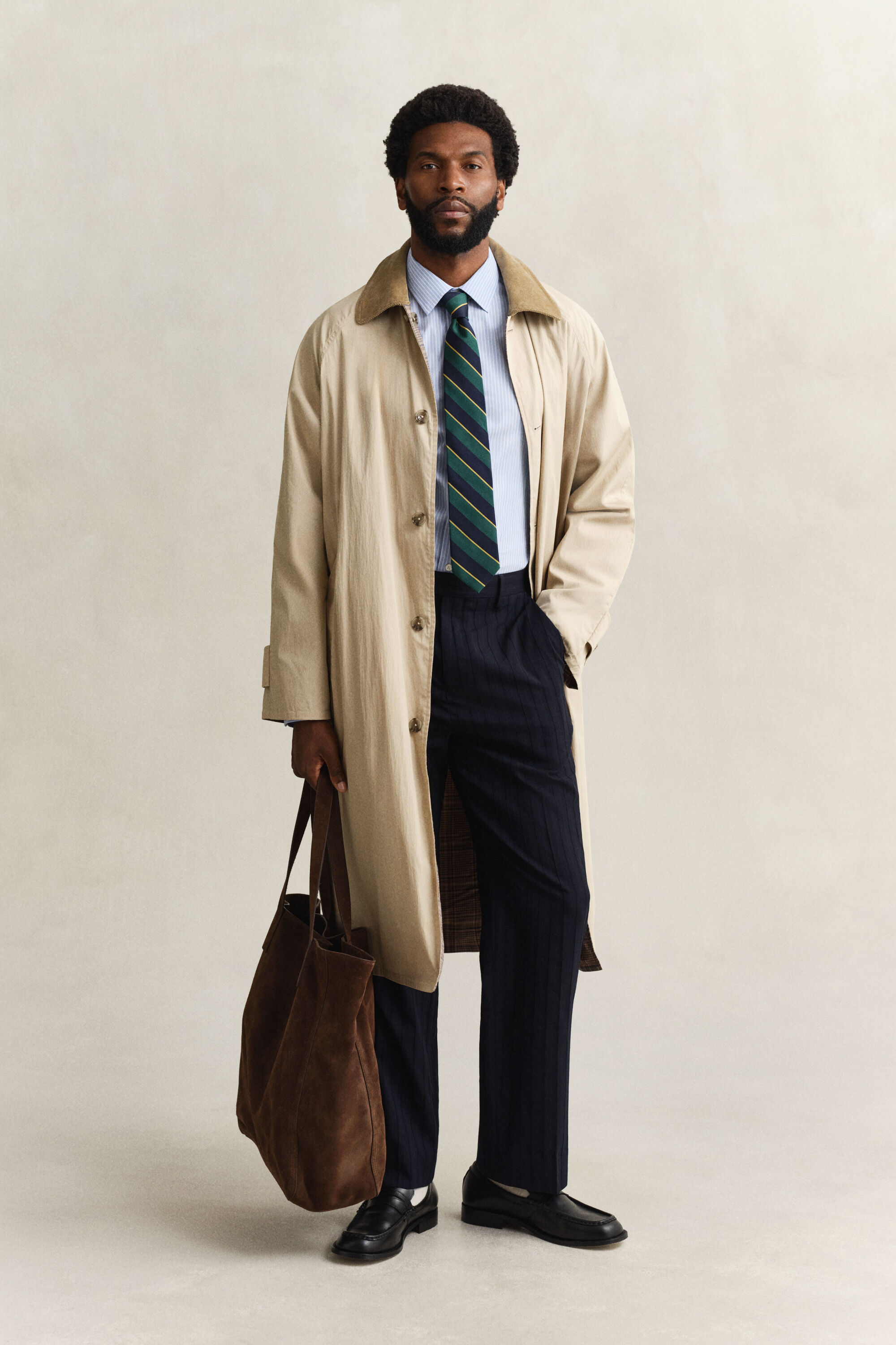 Camisa de popelina elástica a rayas