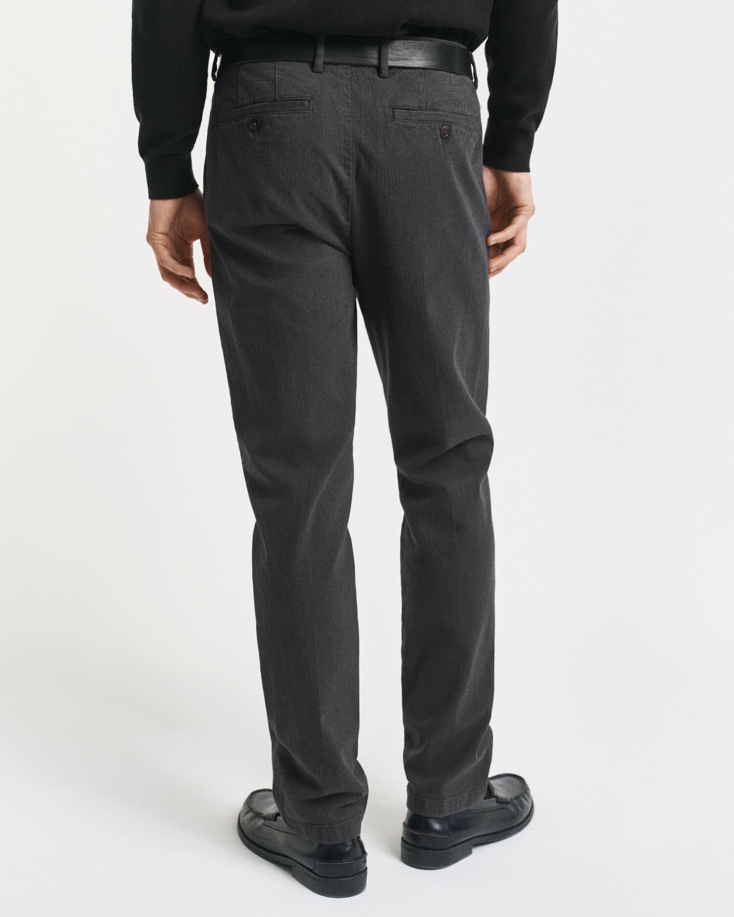 Pantalones Slim Fit de espiga de algodón