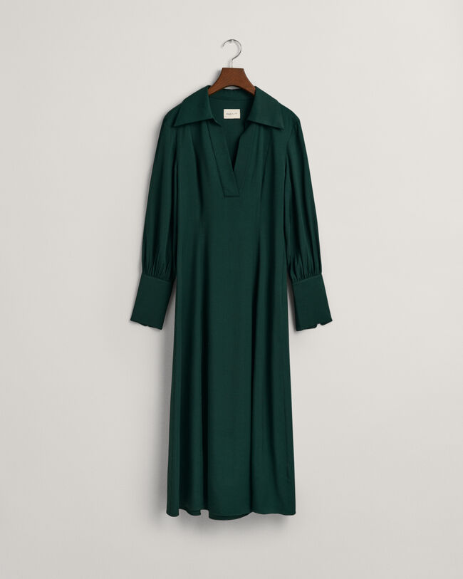 Vestido Slim Fit con pu&ntilde;os anchos