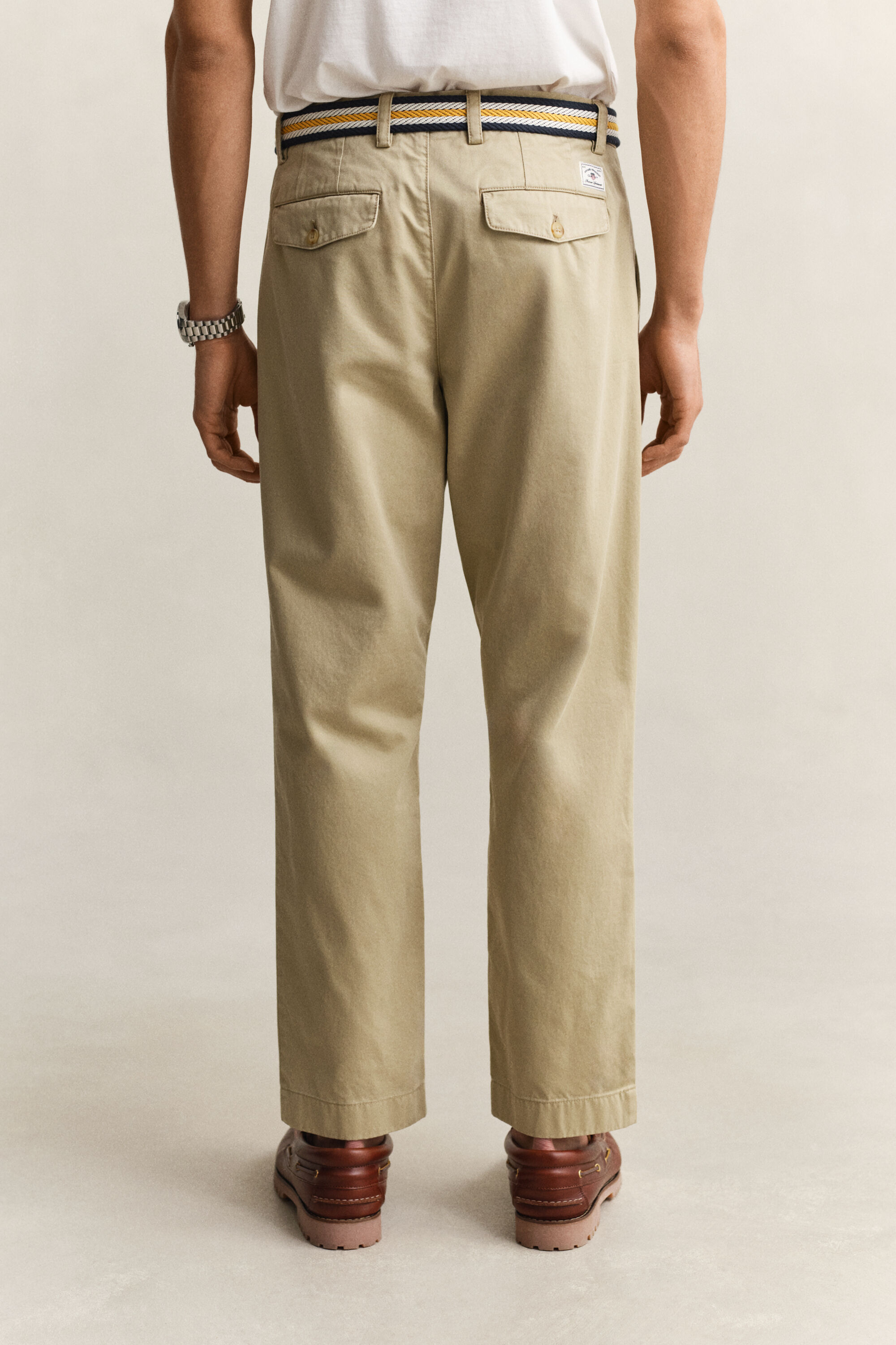 Pantalones chinos Regular Fit de sarga de algodón