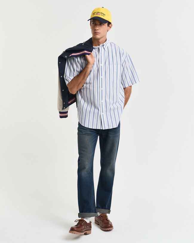 Camisa Relaxed Fit Heritage Poplin de manga corta