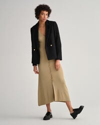 Vestido tipo cárdigan acanalado