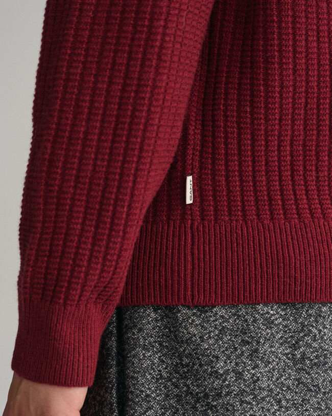 Jersey con cuello de cisne con textura