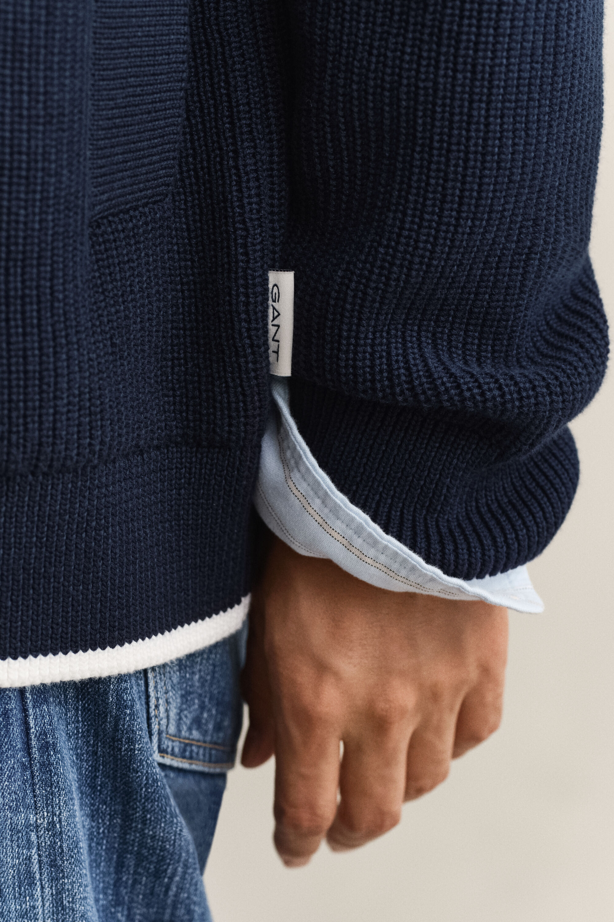 Cárdigan acanalado con botones