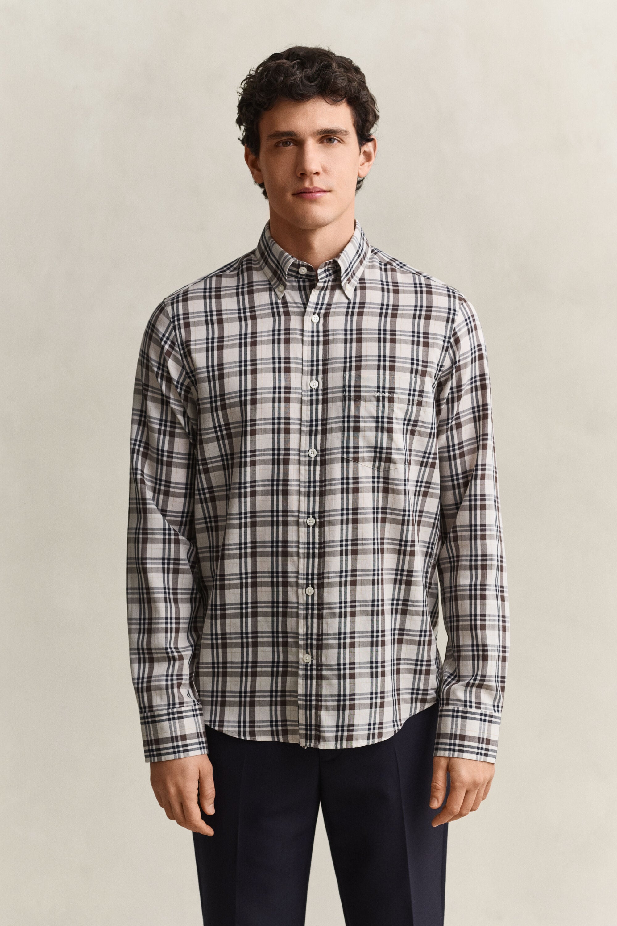 Camisa de sarga a cuadros
