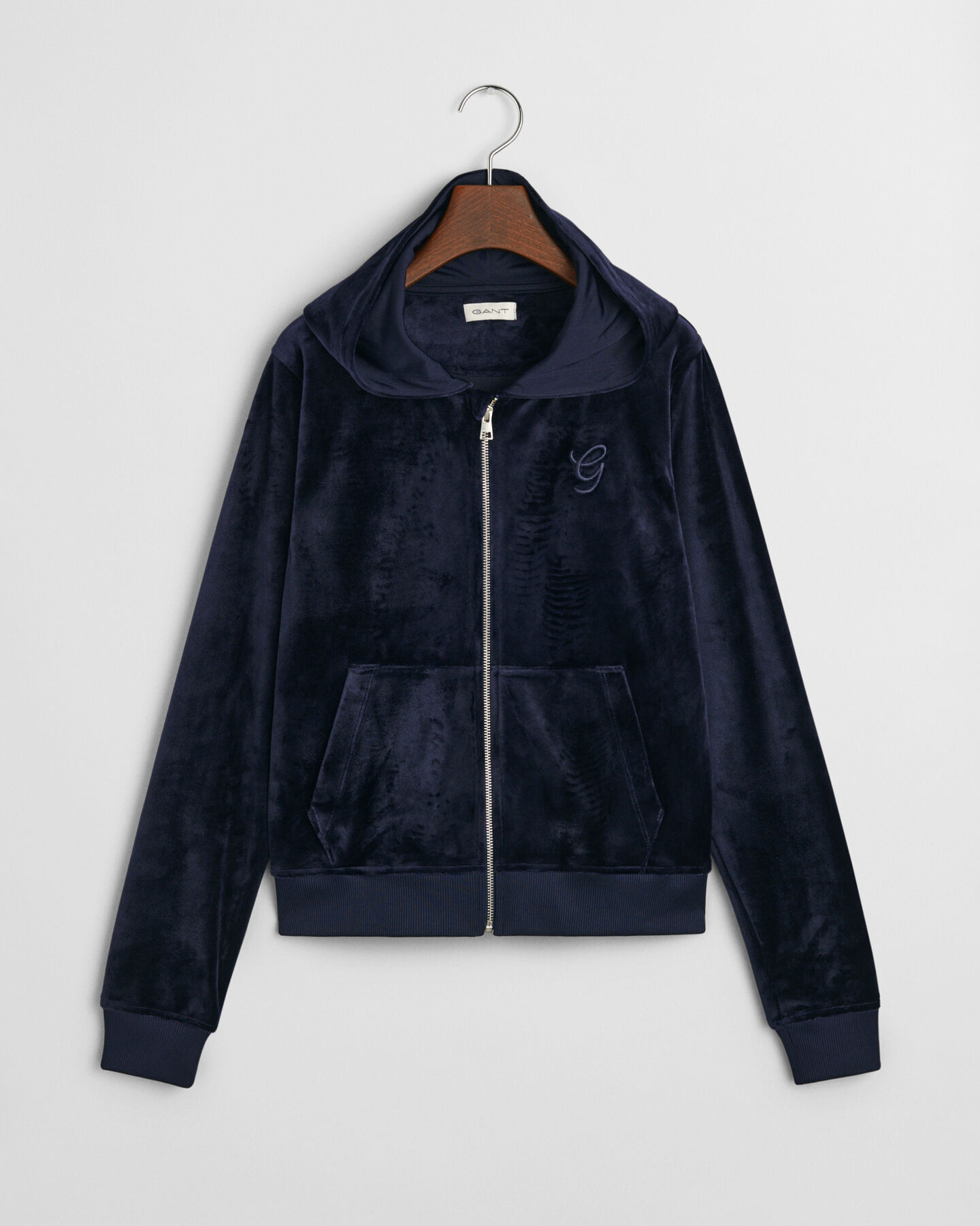 Sudadera con capucha y cremallera de velour Teen Girls