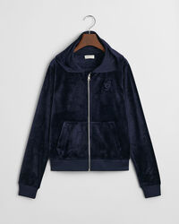 Sudadera con capucha y cremallera de velour Teen Girls