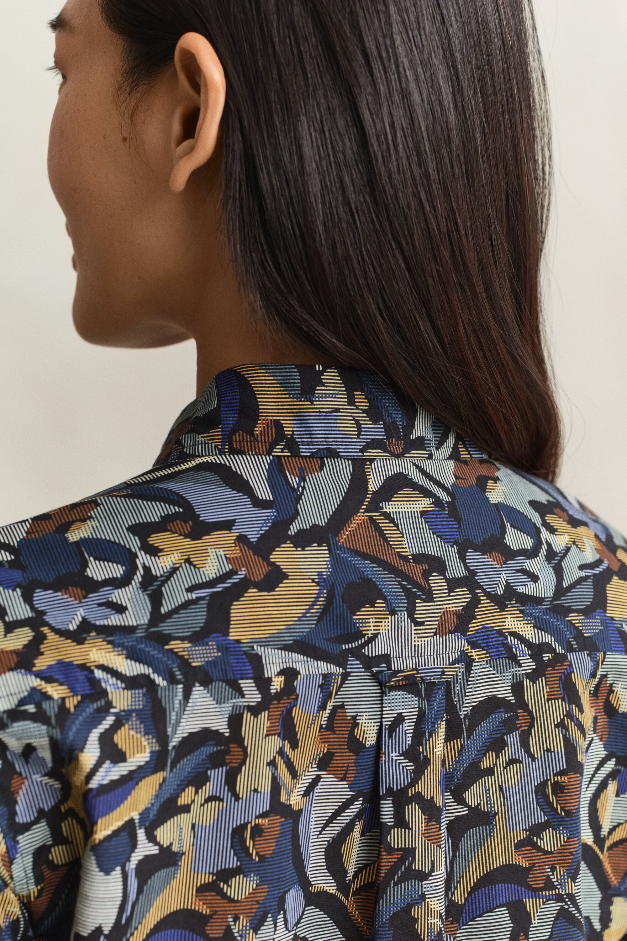Camisa de gasa de algodón con estampado