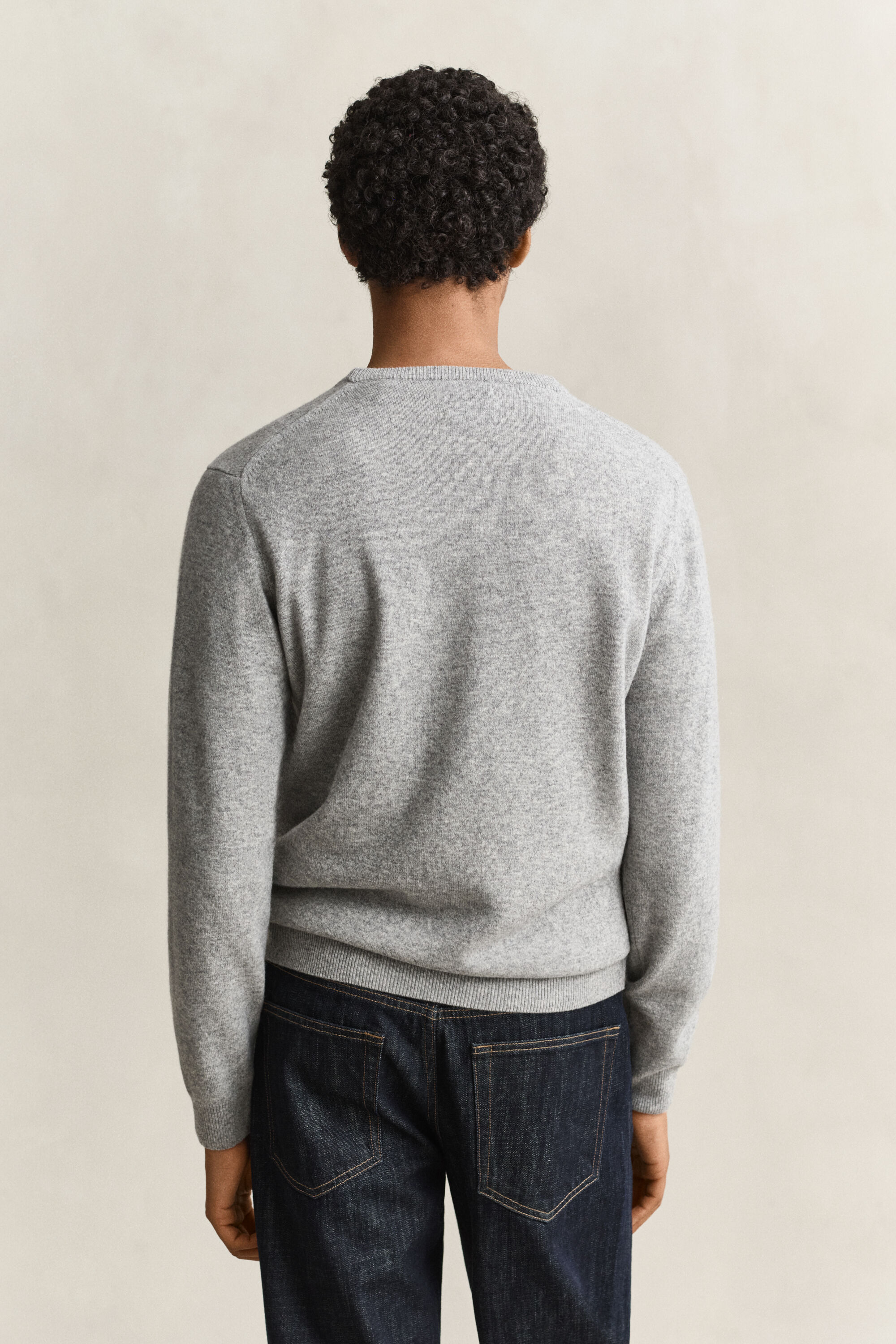 Jersey de lana de oveja con cuello redondo