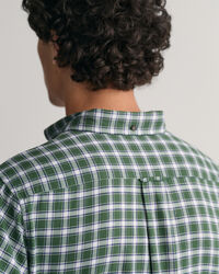 Camisa Regular Fit de franela con microestampado de tela escocesa