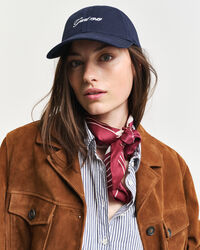 Pañuelo de seda con diseño de monograma y bordes en contraste