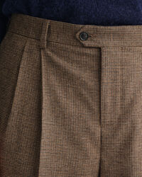 Pantalones de traje con estampado de pata de gallo