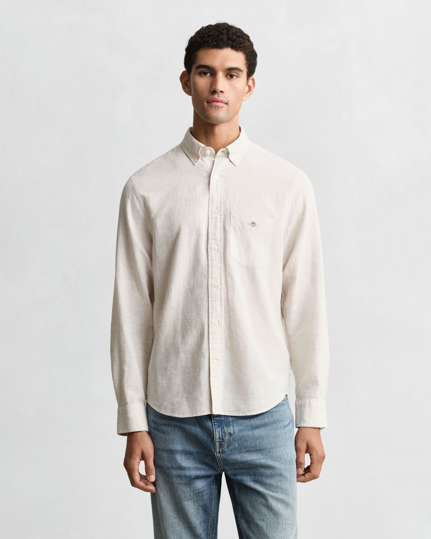 Camisa de mezcla de lino