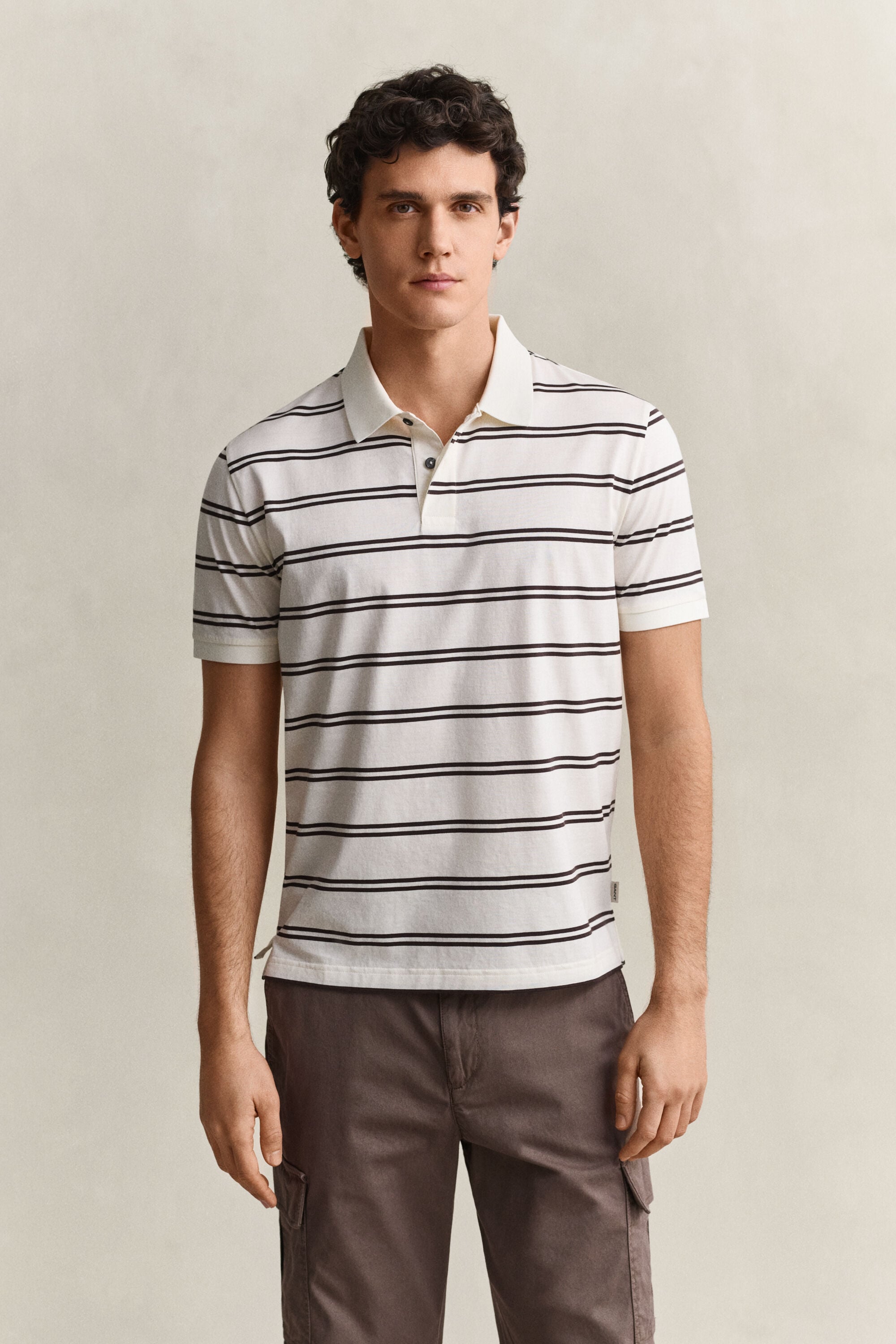 Polo de algodón pima a rayas