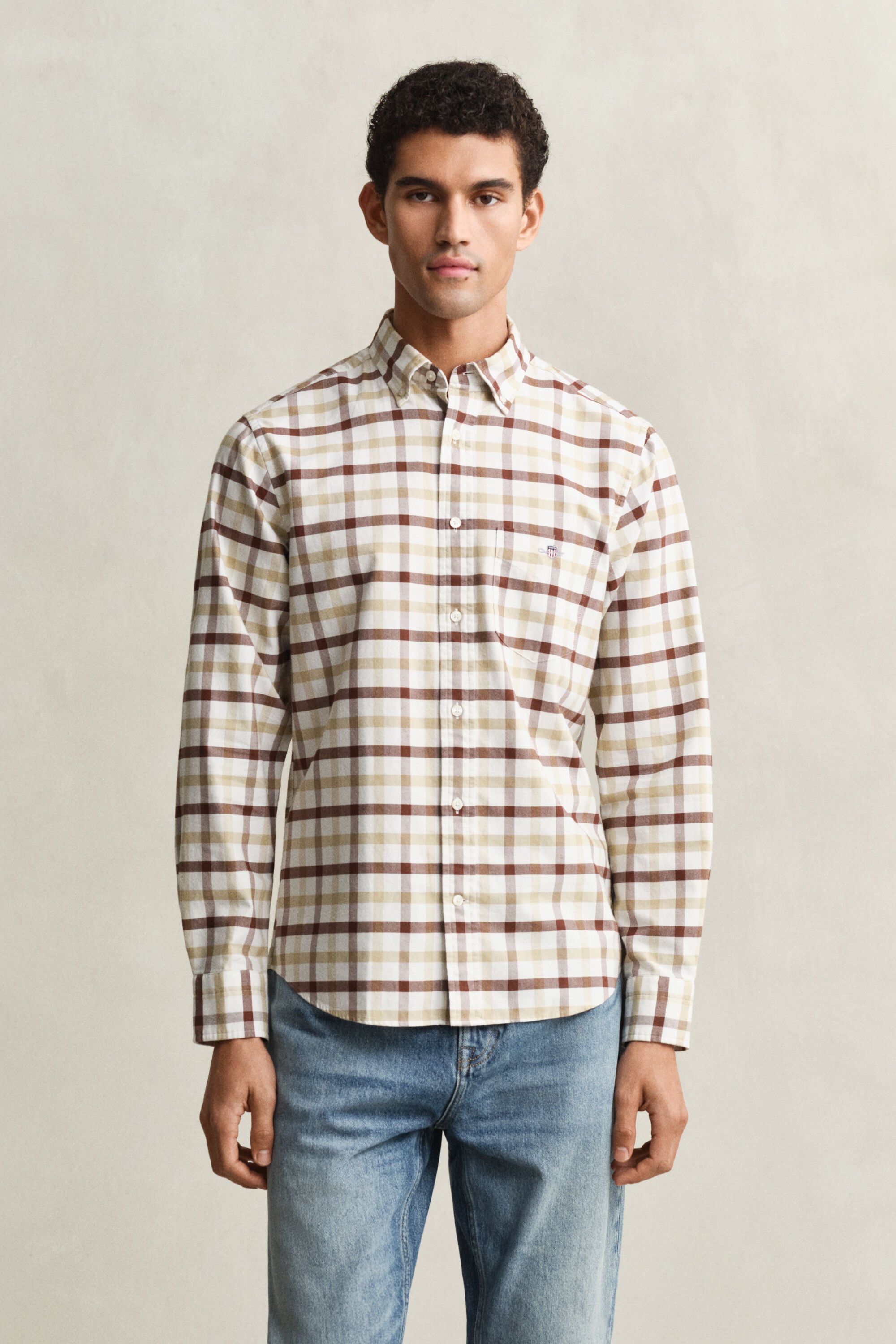 Camisa Oxford Regular Fit a cuadros