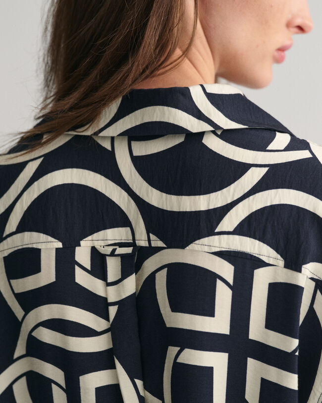 Caftán de manga corta con estampado Monogram