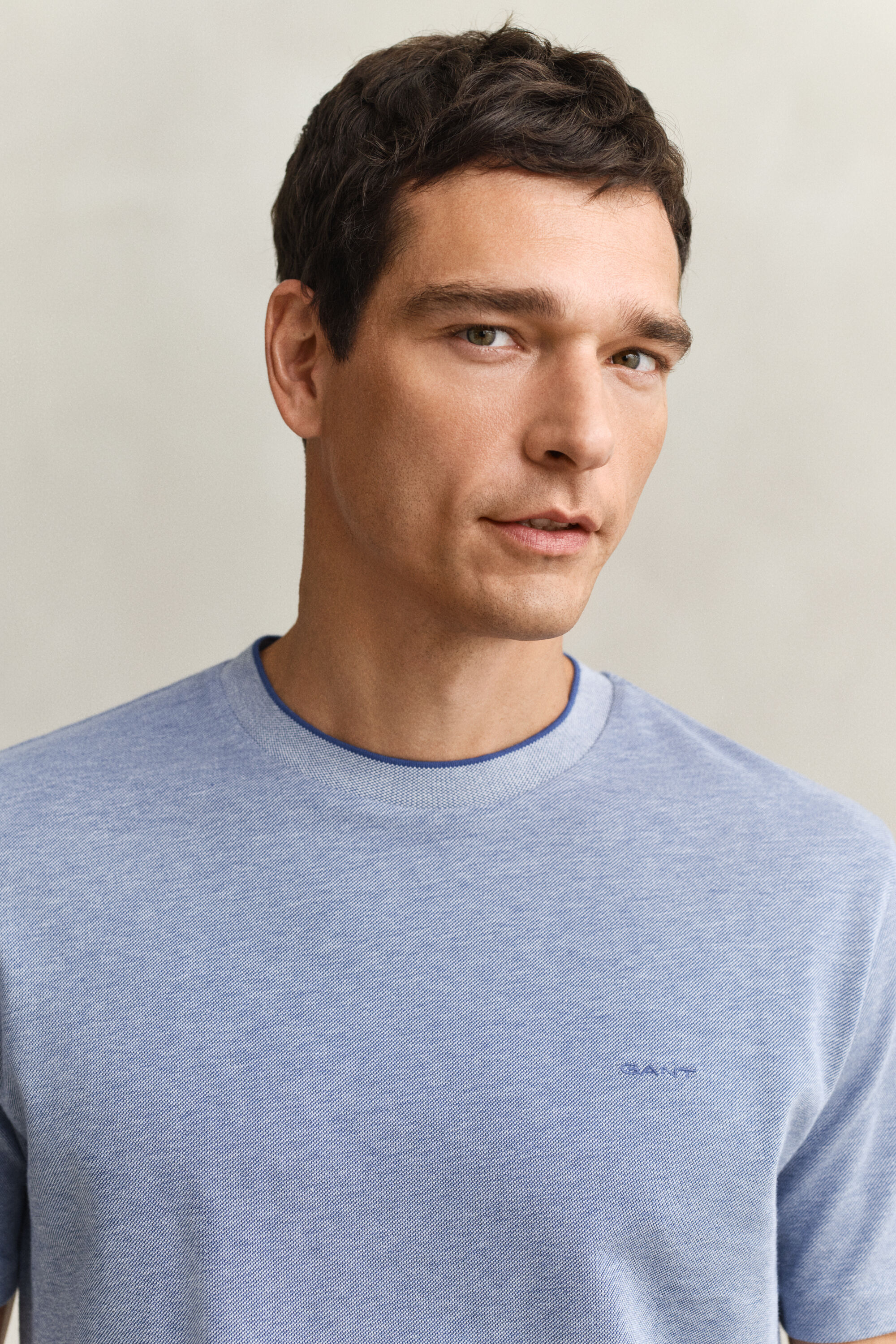 Camiseta de piqué en dos tonos