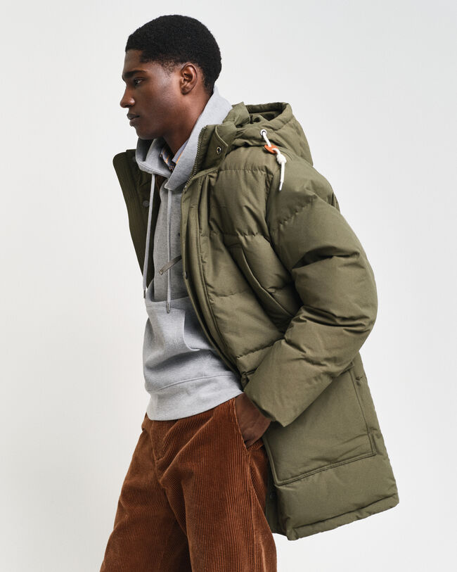 Chaqueta de plumón gruesa de largo medio