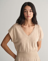 Vestido en mezcla de lino