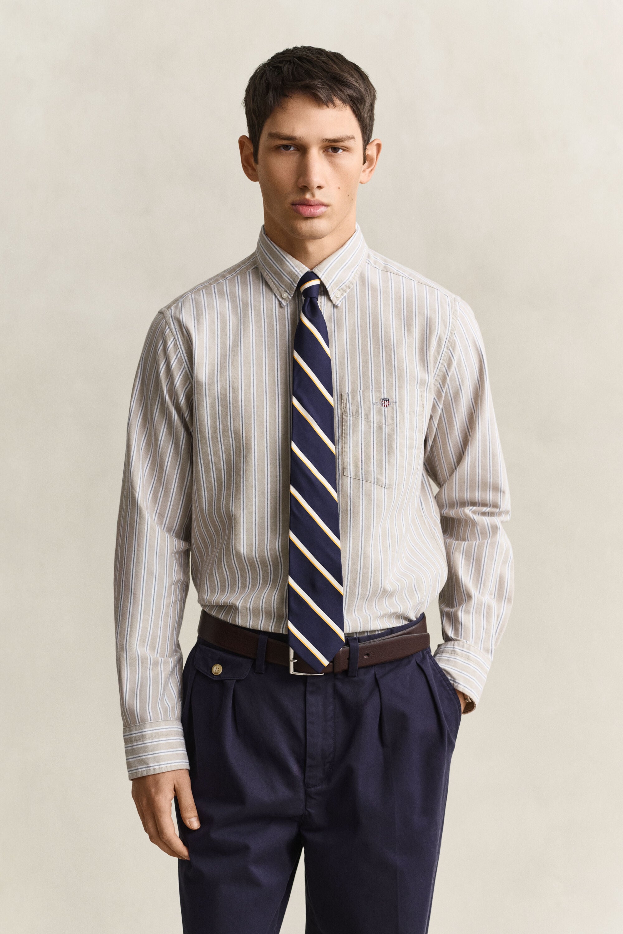 Camisa Oxford clásica a rayas