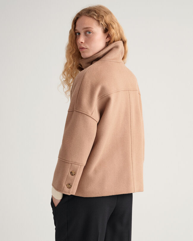 Chaqueta corta de mezcla de lana