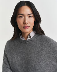 Jersey de cuello redondo en cachemir