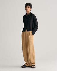 Camisa Relaxed Fit corta en lino