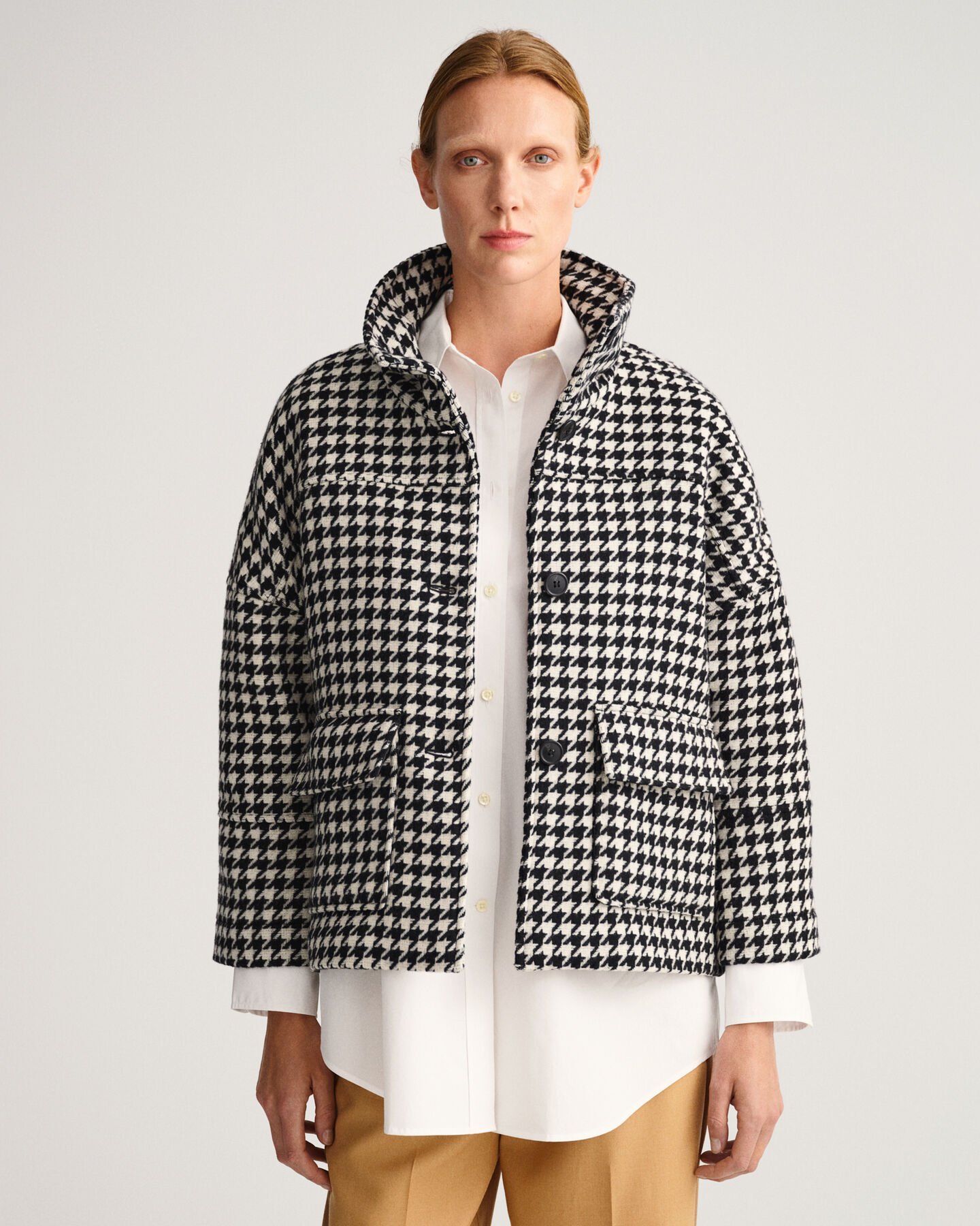 Chaqueta corta Houndstooth