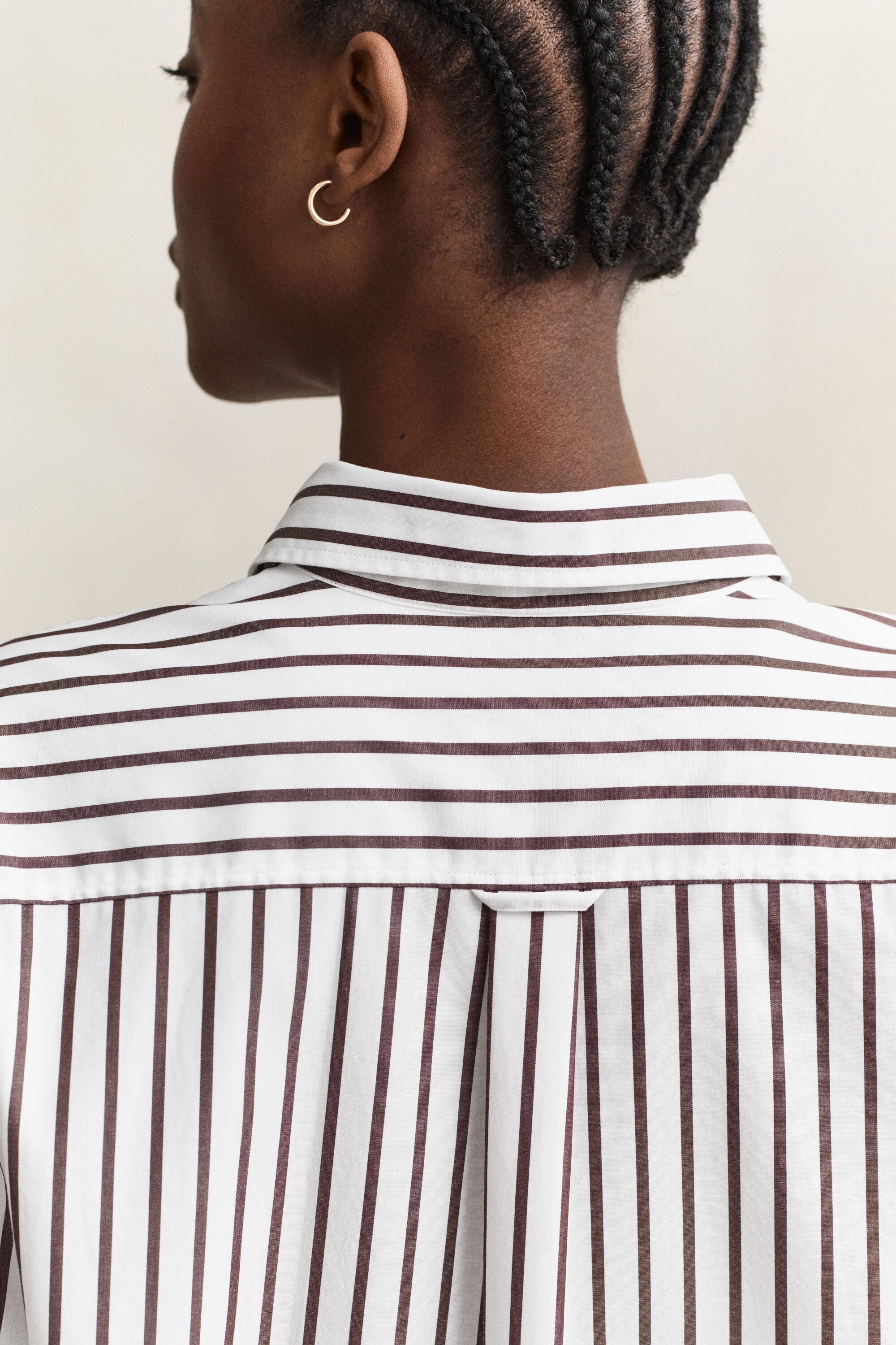 Camisa Relaxed Fit clásica de popelina a rayas