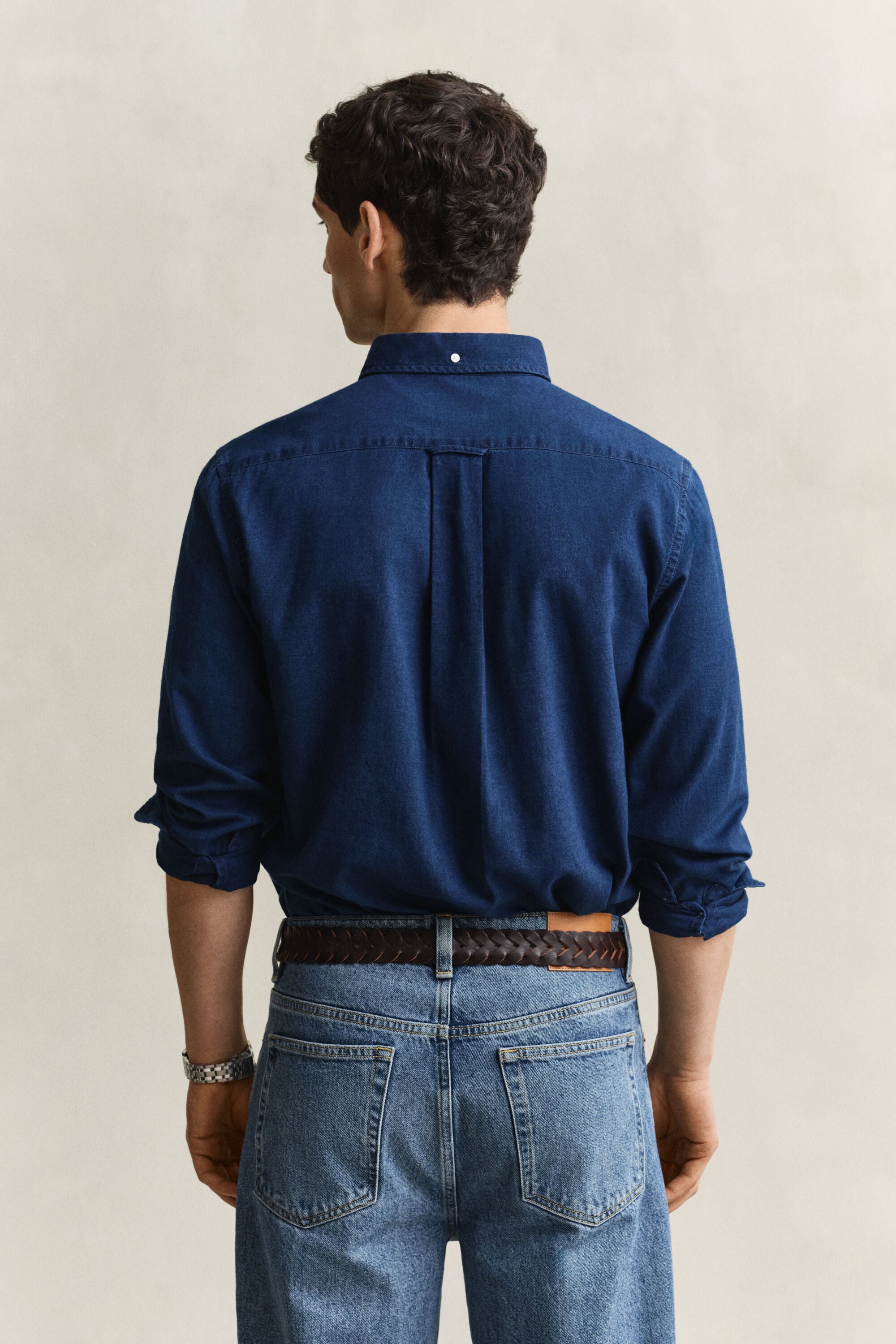 Camisa Oxford añil