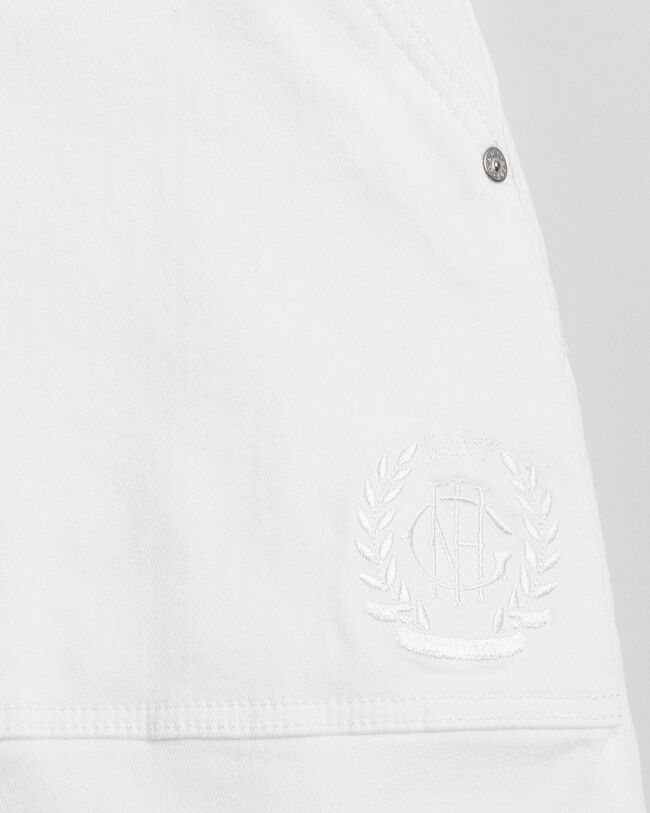 Falda de sarga con bolsillos de parche Teen Girls