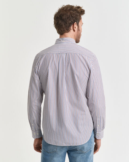 Camisa Regular Fit clásica de popelina a rayas
