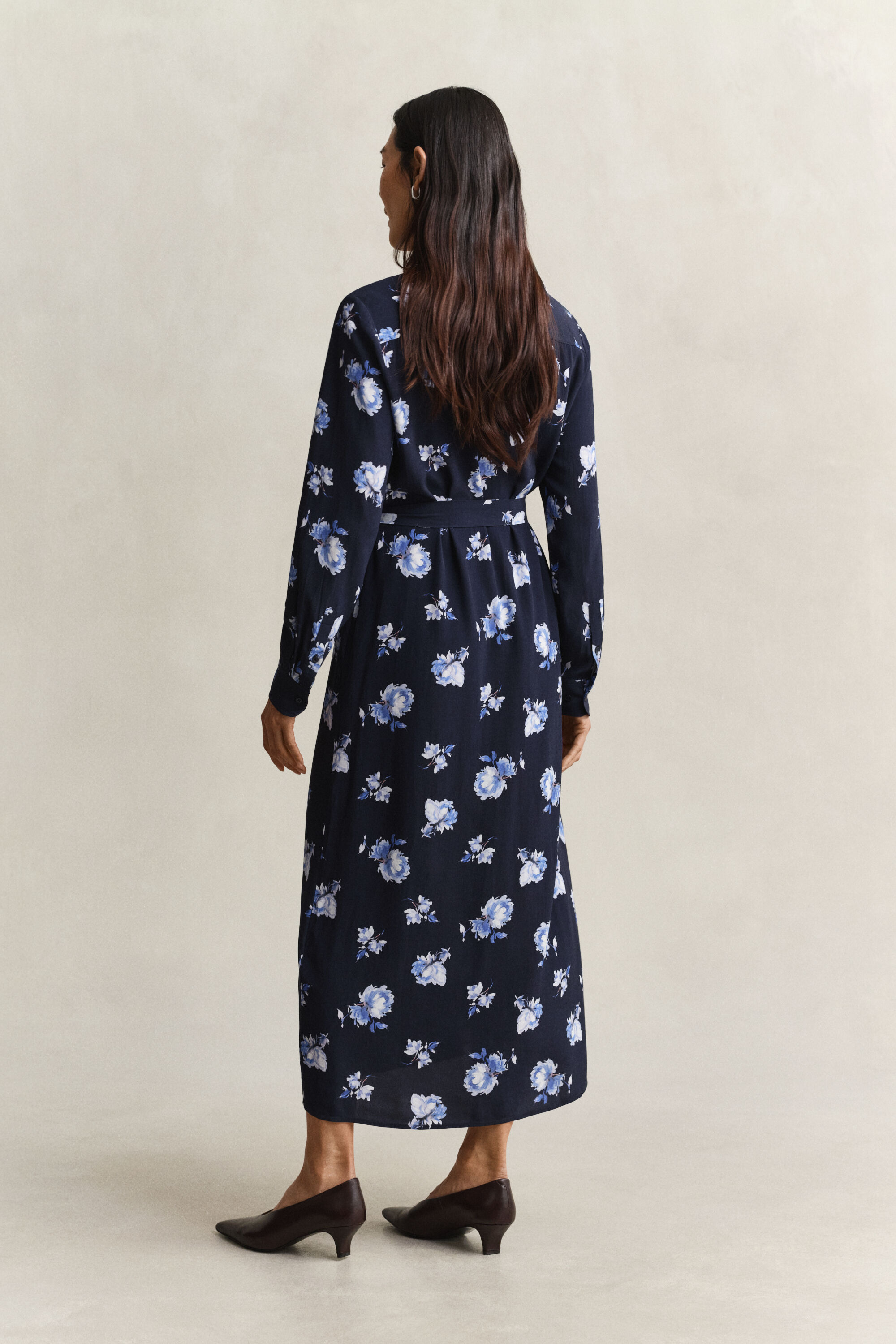 Vestido camisero con estampado floral