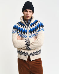 Cárdigan de jacquard con cremallera