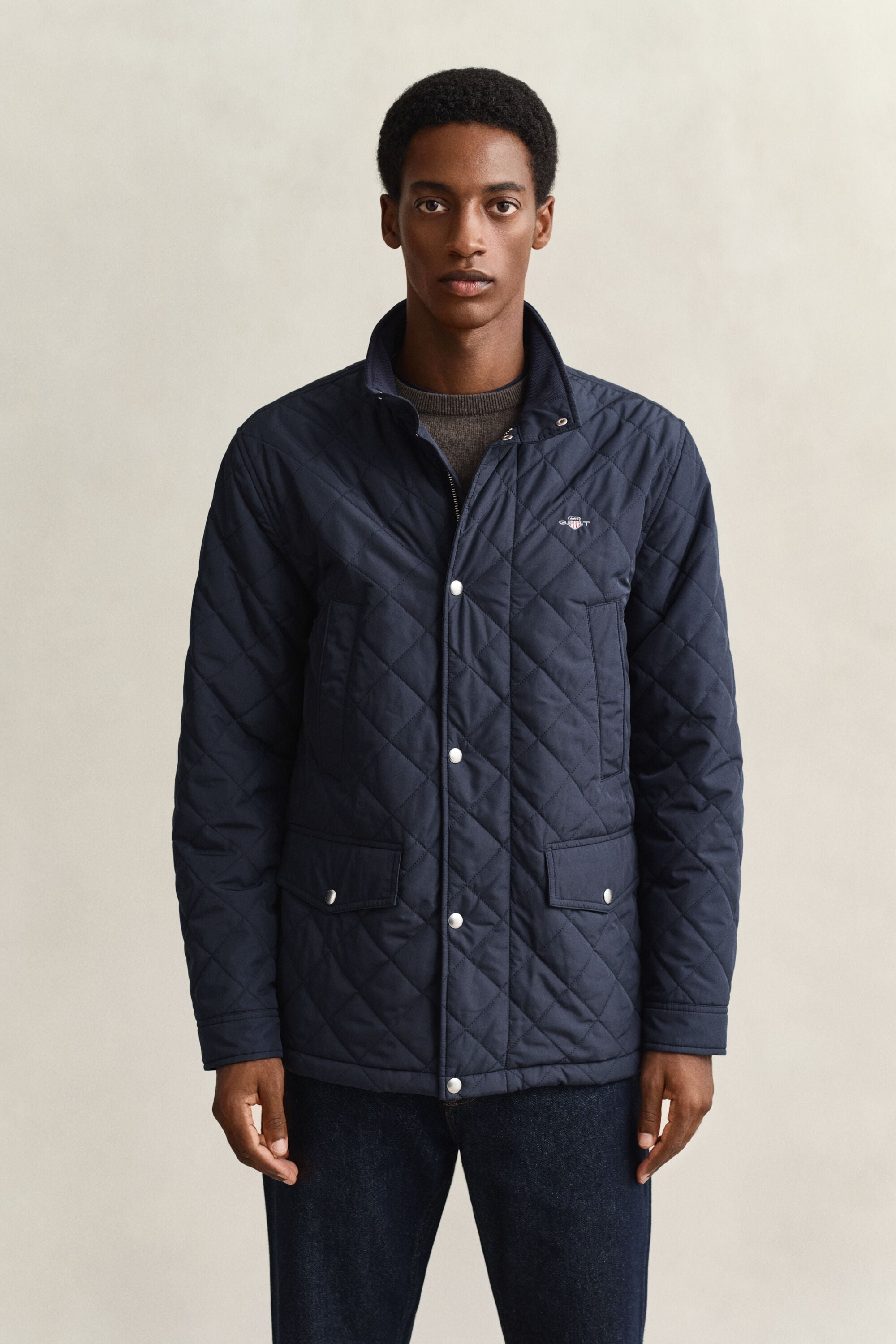 Chaqueta Windcheater acolchada de largo medio