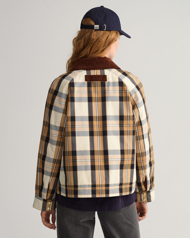 Chaqueta corta a cuadros