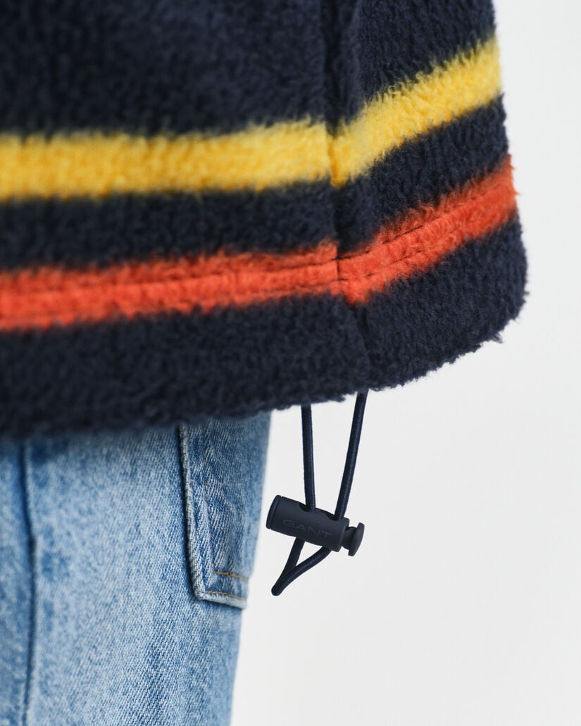 Sudadera polar a rayas