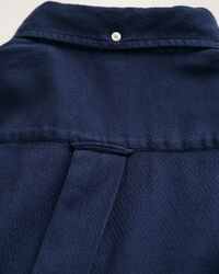 Camisa Regular Fit de algodón y lino con textura