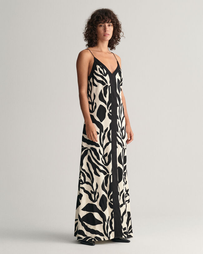 Vestido de tirantes Palm Print