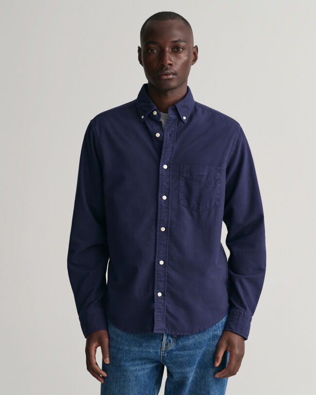 Camisa Oxford Regular Fit cepillada