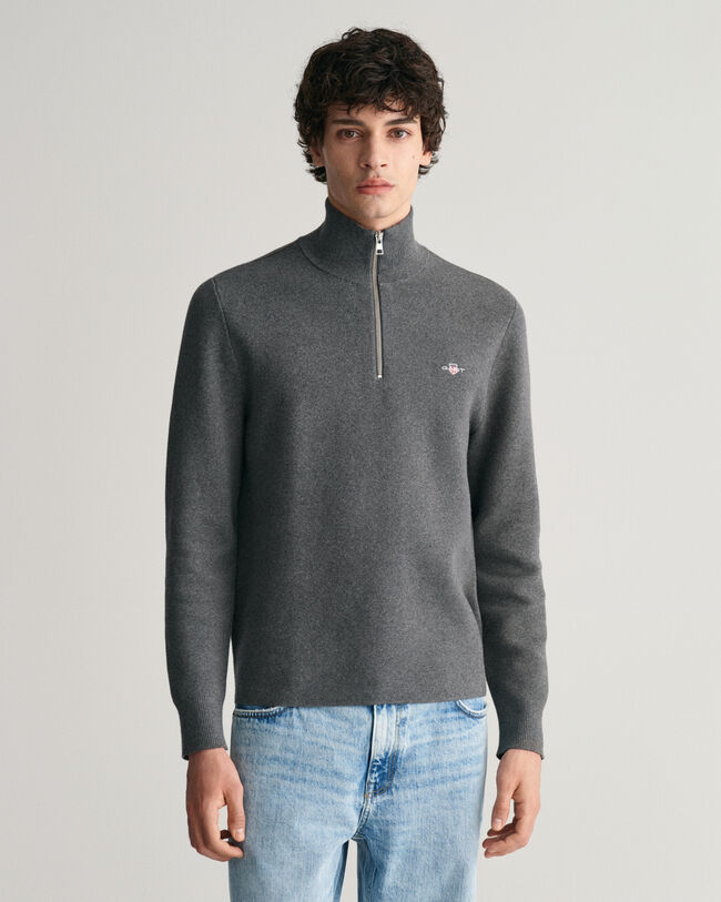 Jersey de algod&oacute;n con media cremallera Milano Knit