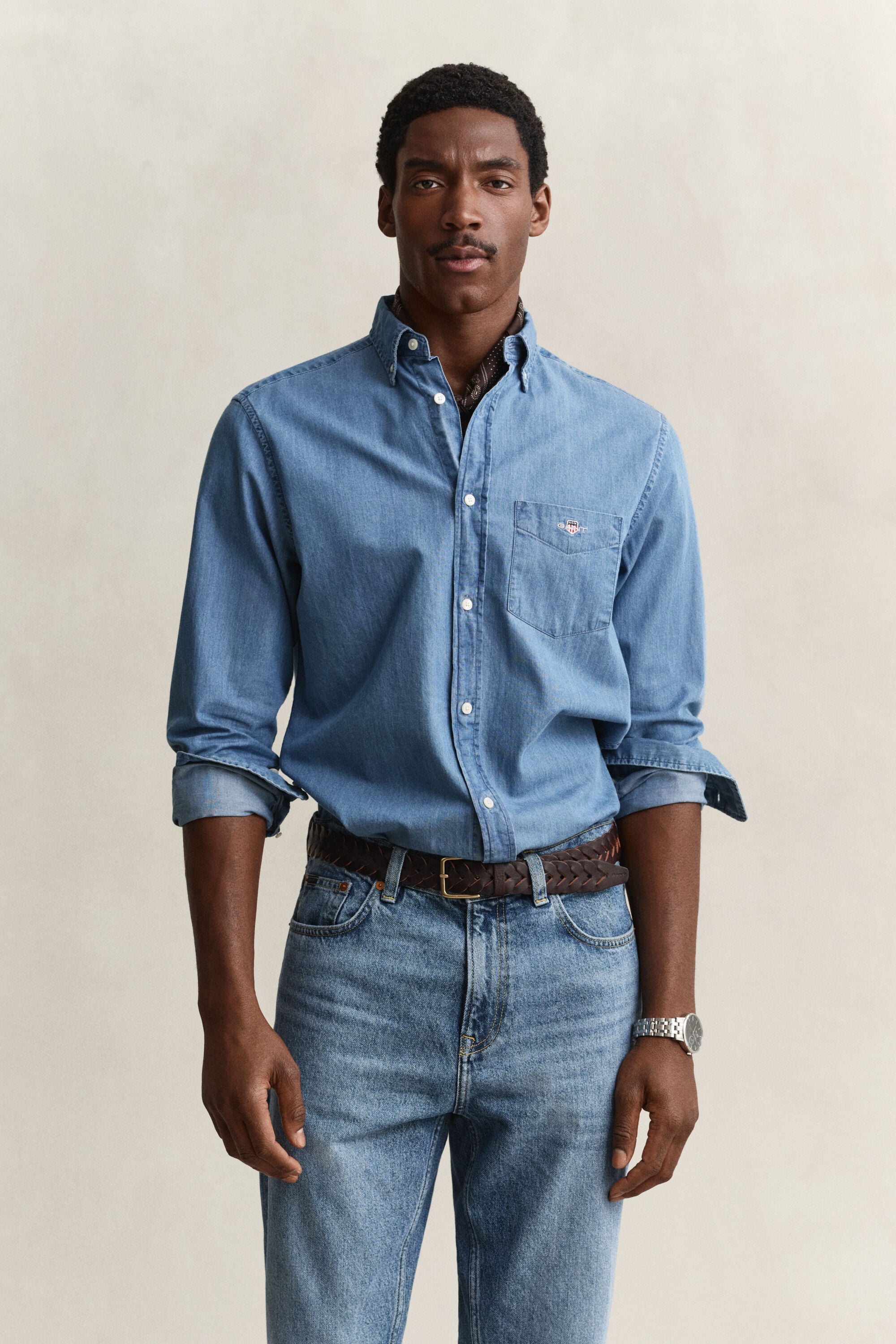 Camisa Regular Fit añil